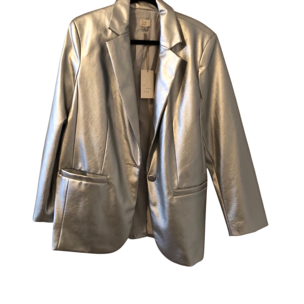 - Silver Metallic Blazer